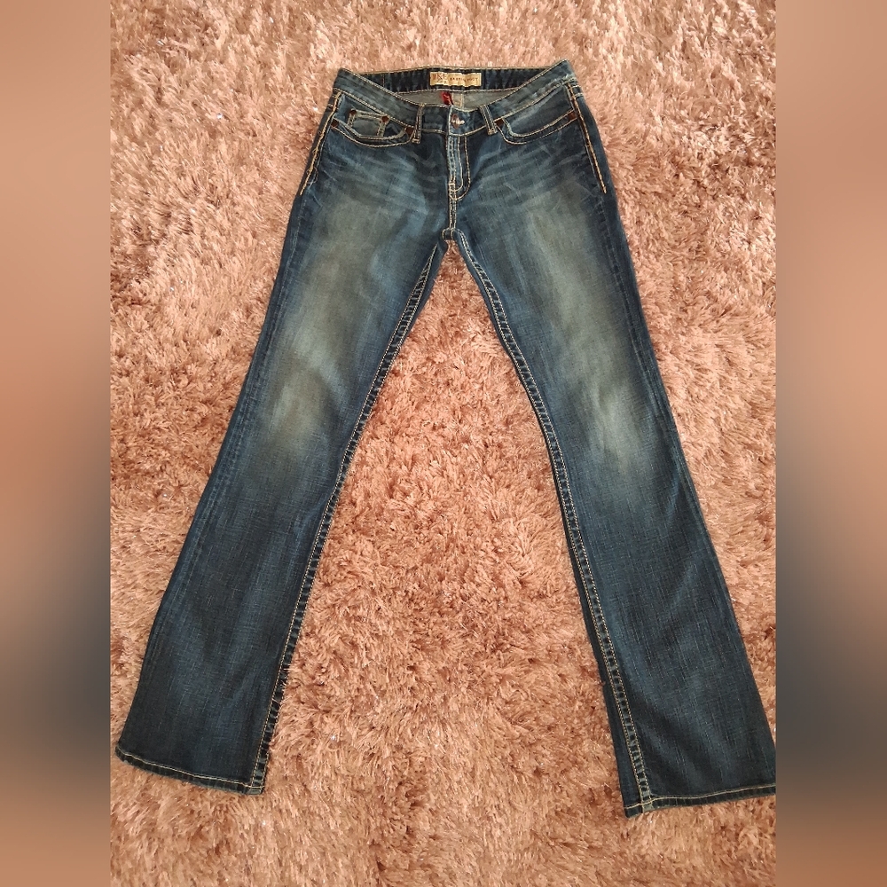 BKE Sabrina Boot Dark Blue Bootcut Jeans with Fading